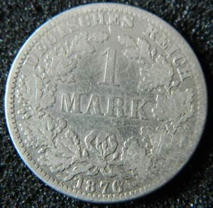 Moneda de plata 1 marco 1876 A (Berlín) - Imperio alemán KM #7 - #R334 - Imagen 1 de 4