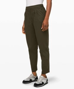 Lululemon Essential High Rise Trouser 25” Women Size 4 Olive Green - Picture 1 of 7
