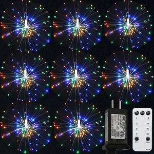 8 Pcs Total 800 LED Firework Copper Wire Lights, 8 Modes Fairy Twinkle Lights... - Picture 1 of 6