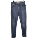Damen Levi's Jeans Stretch Baumwolle 721 Hohe Taille Skinny W30 L30 JJJ227