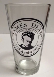 Movie Star James Dean 50th Anniversary The Origin Clear drinking glass 8 oz - Picture 1 of 4