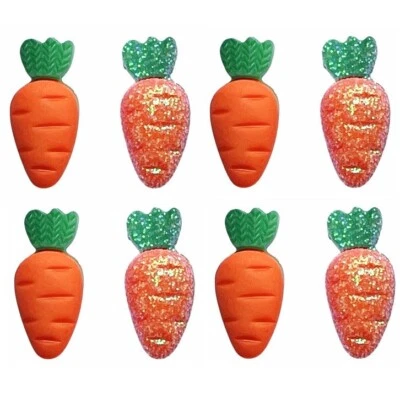 Carrot Crop - Shelly's Buttons - Easter Food Embellishments - Craft Sewing Scrap - Image 1 of 2
