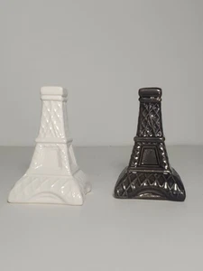 Keramik Eiffelturm Salz und Pfefferstreuer Set weiß braun neu im Karton - Bild 1 von 11