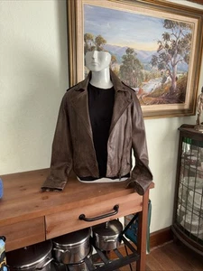 Women’s Lucky Brand Size Medium Soft Brown Lamb Leather Jacket - Picture 1 of 9