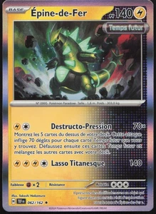 Carte Pokémon Épine-de-Fer 062/162 Holo   Forces Temporelles Français - Picture 1 of 2