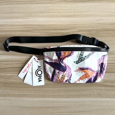 Aloha Collection Mini Hip Pack Paradise on Repeat Belt Bag Fanny Pack Tyvek NEW - Image 1 of 4