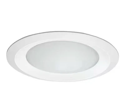 Lámpara de techo empotrada HALO E26 Series 6 pulgadas blanca lámpara de ducha con clasificación húmeda... Foto 1 de 3