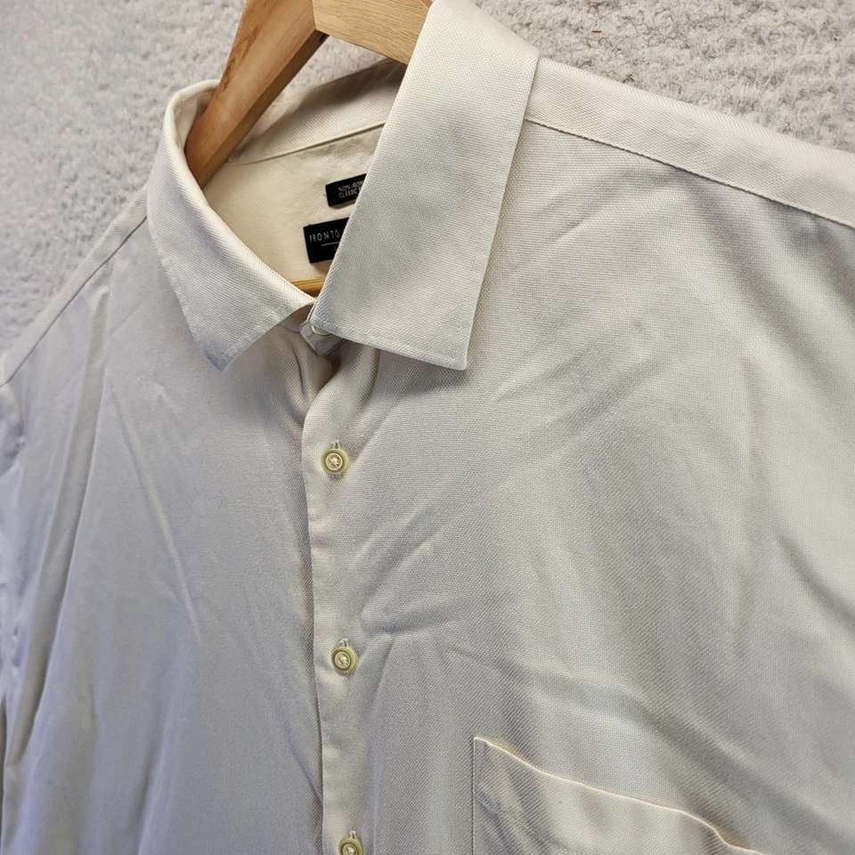 Pronto Uomo Button Up Shirt Men 19 36/37 Tall Yellow Oxford Long Sleeve Non Iron - Image 1 of 4