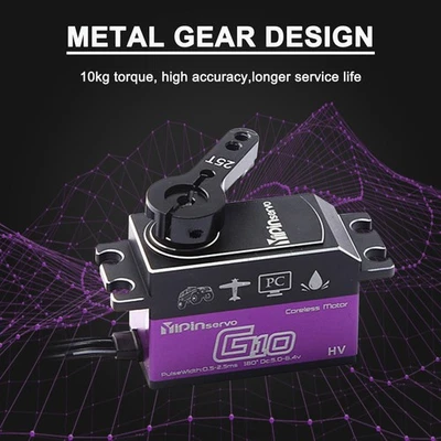 YIPINServo 10KG Digital-Servo Metallgetriebe Wasserdicht Für RC-Cars Im D7G5 - Bild 1 von 4