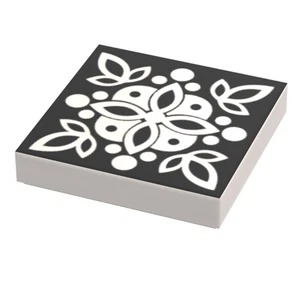 Turkish Kitchen Flooring / Wallpaper #2 made using LEGO part - Printed 2x2 Tile - Picture 1 of 3
