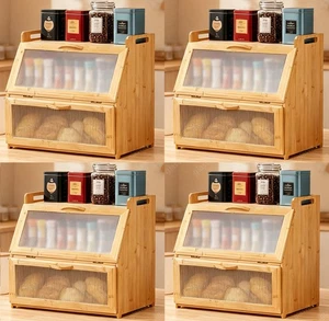 Contenitore per pane contenitore per pane contenitore per pane contenitore per pane contenitore per pane pane bambù - Foto 1 di 15