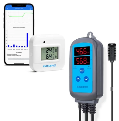 Inkbird Humidifier Dehumidifier Controller Humidity Control Reptiles Thermometer - Image 1 of 4