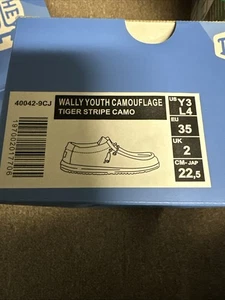 Hey Dude Wally Youth Camouflage Tiger Stripe 3 4 35 - Picture 1 of 5