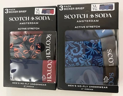 SCOTCH & SODA Amsterdam Pair of 3 Packs Active Stretch 6” Boxer Briefs Size XL - Image 1 of 4