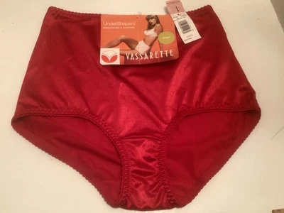 Braguita calzoncillos suavizantes y modeladores rojos Vassarette para mujer L nueva con etiquetas Foto 1 de 4