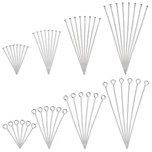 Pandahall 800pcs 304 Stainless Steel Head Pins Flat Head Pins Eye Pin Set for... - Picture 1 of 5