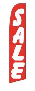  Buy big giant promotional flags for retail service stores  - SALE (WHITE & RED) - Picture 1 of 1