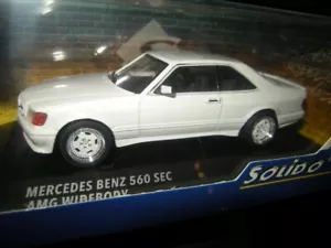 1:43 Solido Mercedes-Benz 560 SEC AMG Widebody Classic blanco/blanco en embalaje original - Imagen 1 de 1