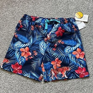 Tucker & Tate Navy Peacoat Dark Tropical Swim Trunks Size 6 - Picture 1 of 6