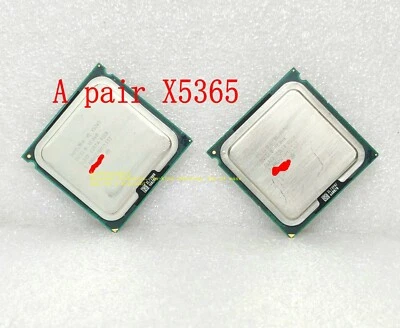 A pair of Intel Xeon X5365 (SLAED) 3.0G quad-core 1333MHz 771 processor - Image 1 of 4
