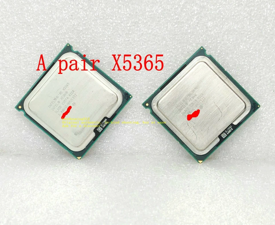 A pair of Intel Xeon X5365 (SLAED) 3.0G quad-core 1333MHz 771 processor - Image 1 of 4