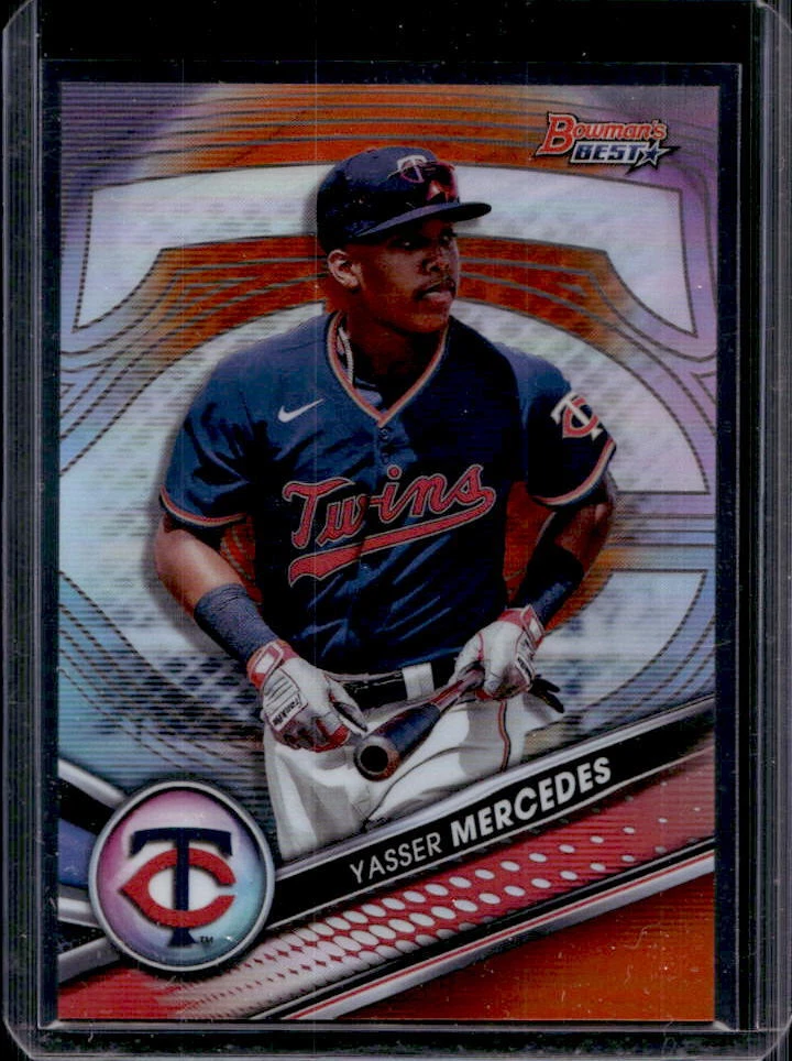 2022 Bowman's Best Yasser Mercedes Top Prospects Orange Refractor #01/25 Twins