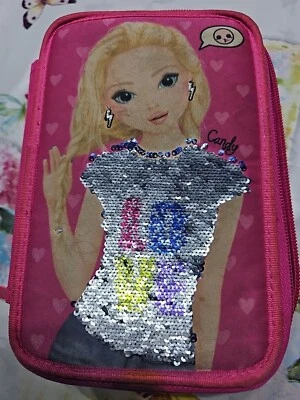 Depesche Top Model Federtasche 3 fach mit Pailletten pink - Bild 1 von 4