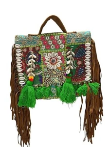 Borsa a tracolla etnica Banjara artigianale design ricamato per ragazze e donne, - Foto 1 di 2