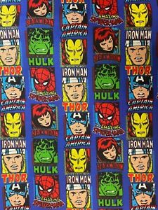 Marvel Avengers Super Hero Hulk 100% Cotton Fabric by HALF METRE X 110cm