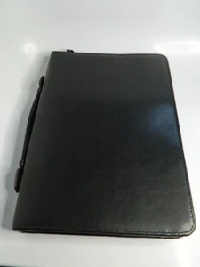 Black Leather Portfollio w\4 Pockets and Handle 14.75” X 10.5” X 2” - Picture 1 of 7