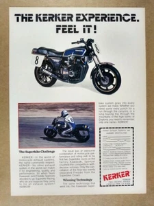 1980 Kerker Exhaust Systems Kawasaki KZ1000 Superbike vintage print Ad - Picture 1 of 1