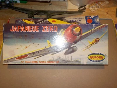 VINTAGE 1960 AURORA "FAMOUS FIGHTERS"  "GH" JAPANESE  ZERO 1/48 -issues...but - Image 1 of 4