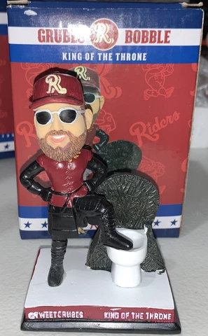 Frisco RoughRiders Ambassador Of Fun Michael Grubes King The Throne Bobblehead Cover
