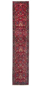 Mashhad Alfombra Persa Hecha a Mano 297x59 cm-Fine Alfombra Oriente Carpet Rug - Picture 1 of 9