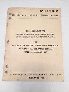 TM 10-5410-224-14 Technical Manual 1977 Shelter, Expandable Shop For Aircraft - Bild 1 von 3