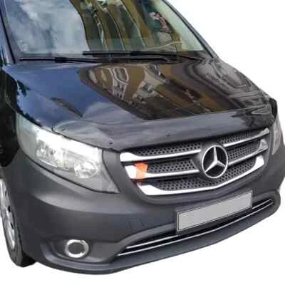 NEWLOOK GLOSS BLACK BONNET WIND STONE PROTECTOR FOR Mercedes Vito / Taxi W447 2014+
