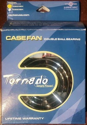 NEW Vantec Tornado 80mm High Performance Double Ball Bearing Case Fan, VERY RARE - Image 1 of 4