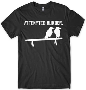 T-shirt unisexe homme drôle de tentative de meurtre Two Crows - Photo 1 sur 10