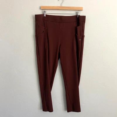 Betabrand 7 Pocket Dress Pants Women Size 2XL Petite Brown Yoga W1595-BCTW - Image 1 of 4