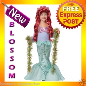 CK14 Lil Mermaid Princess Ariel Fancy Dress Up Toddler Halloween Kids Costume - Picture 1 of 1