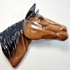 VINTAGE HORSE HEAD WALL PLAQUE KELSBORO WARE LOVELY HAND PAINTED ORNAMENT ENGLAN
