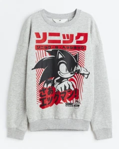 SONIC THE HEDGEHOG SWEATSHIRT GREY, RED & BLACK for 14 - 15 YEARS OLD - NEW - Picture 1 of 2