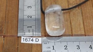 Pendentif CRISTAL DE ROCHE XL + cordon reglable mineraux pierre roulée reiki - Foto 1 di 1