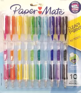 Paper Mate Clear Point 10pk #2 Mechanical Pencils .7mm Multicolored NEW SEALED! - Picture 1 of 1