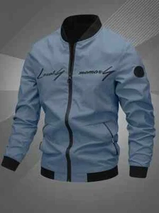Herren Buchstaben bestickt lässig Bomberjacke Geschenke Bestseller - Bild 1 von 12