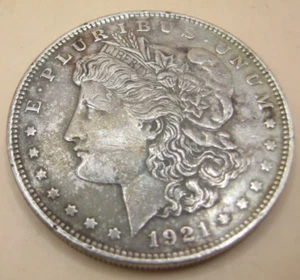 BULLION 1921 Morgan Peace Dollar Solid Silver No Mint Mark - Original - Picture 1 of 6