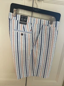Nautica Classic 32 x 8.5" Inseam sear sucker Shorts NWT - Picture 1 of 5