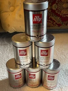 Illy Kaffee luftdichte Dose (Aluminium/Stahl) Dose leer -- verkauft in Posten von 6 - Bild 1 von 7