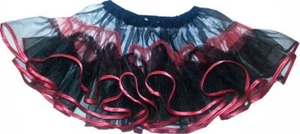 Enagua negra roja rayas corta carnaval niños carnaval lencería - Imagen 1 de 2