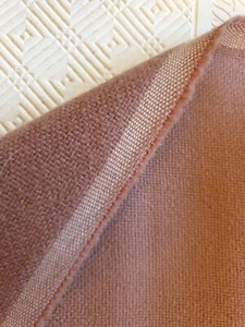 Vintage heavyweight wool upholstery fabric rolls NOS Pale Puce pink p/m - Picture 1 of 12